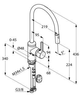 Смеситель для кухни Kludi Bingo Star хром 428520578